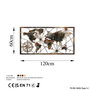 Wallity World Map Large - 3 Multicolor